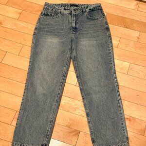 Mid Rise, Straight Jeans Women, Denim Wide Pants